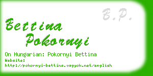 bettina pokornyi business card